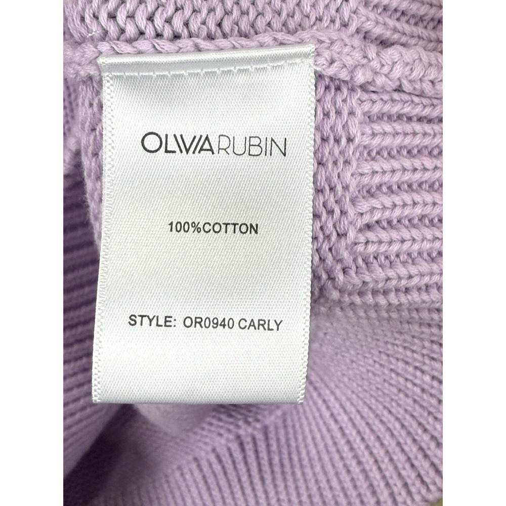 OLIVIA RUBIN Womens Carly Lilac Sleeveless Sweater Size Small Heart NWT - Picture 6 of 6